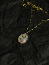 Load image into Gallery viewer, Moon and flower necklace
