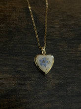 Load image into Gallery viewer, Forget me not Floral locket necklace
