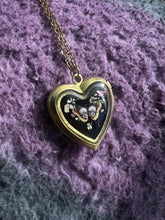 Load image into Gallery viewer, Skull butterfly Floral locket necklace
