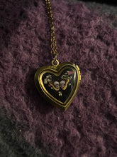 Load image into Gallery viewer, Skull butterfly Floral locket necklace
