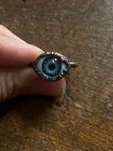 Load image into Gallery viewer, Blue Eye ring size 7
