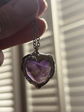 Load image into Gallery viewer, Amethyst heart necklace
