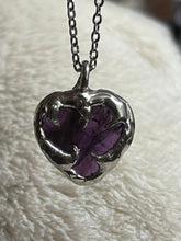 Load image into Gallery viewer, Amethyst heart necklace
