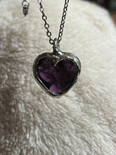 Load image into Gallery viewer, Amethyst heart necklace
