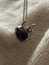Load image into Gallery viewer, Amethyst heart necklace
