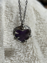 Load image into Gallery viewer, Amethyst heart necklace
