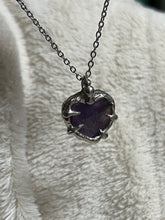 Load image into Gallery viewer, Amethyst heart necklace
