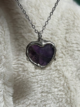 Load image into Gallery viewer, Amethyst heart necklace
