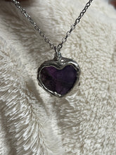 Load image into Gallery viewer, Amethyst heart necklace
