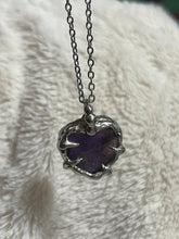 Load image into Gallery viewer, Amethyst heart necklace
