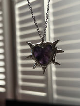 Load image into Gallery viewer, Amethyst heart necklace
