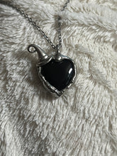 Load image into Gallery viewer, Onyx heart necklace
