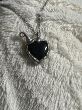 Load image into Gallery viewer, Onyx heart necklace
