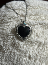Load image into Gallery viewer, Onyx heart necklace
