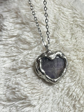 Load image into Gallery viewer, Amethyst heart necklace
