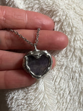 Load image into Gallery viewer, Amethyst heart necklace
