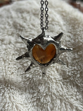 Load image into Gallery viewer, Carnelian agate heart necklace
