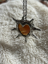 Load image into Gallery viewer, Carnelian agate heart necklace
