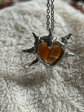 Load image into Gallery viewer, Carnelian agate heart necklace
