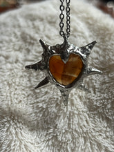 Load image into Gallery viewer, Carnelian agate heart necklace
