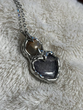 Load image into Gallery viewer, Amethyst heart and sphere necklace
