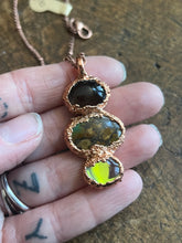 Load image into Gallery viewer, Smokey turquoise aura necklace
