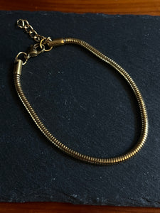 chunky bracelet gold coated stainless steel