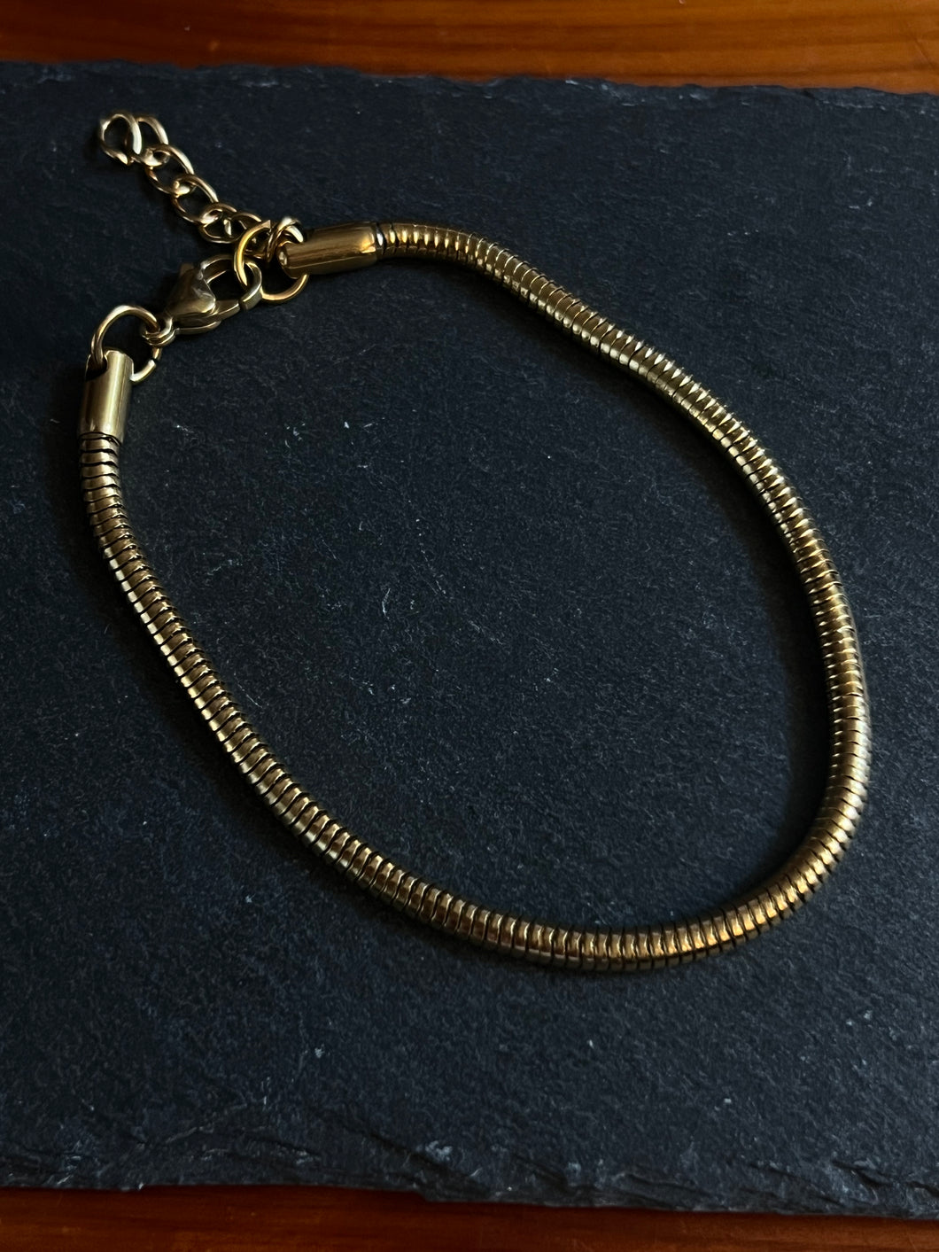 chunky bracelet gold coated stainless steel
