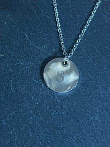 Personalized stainless steel initial pendant necklace