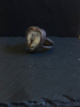Load image into Gallery viewer, Scorpion heart ring electroformed copper size 5

