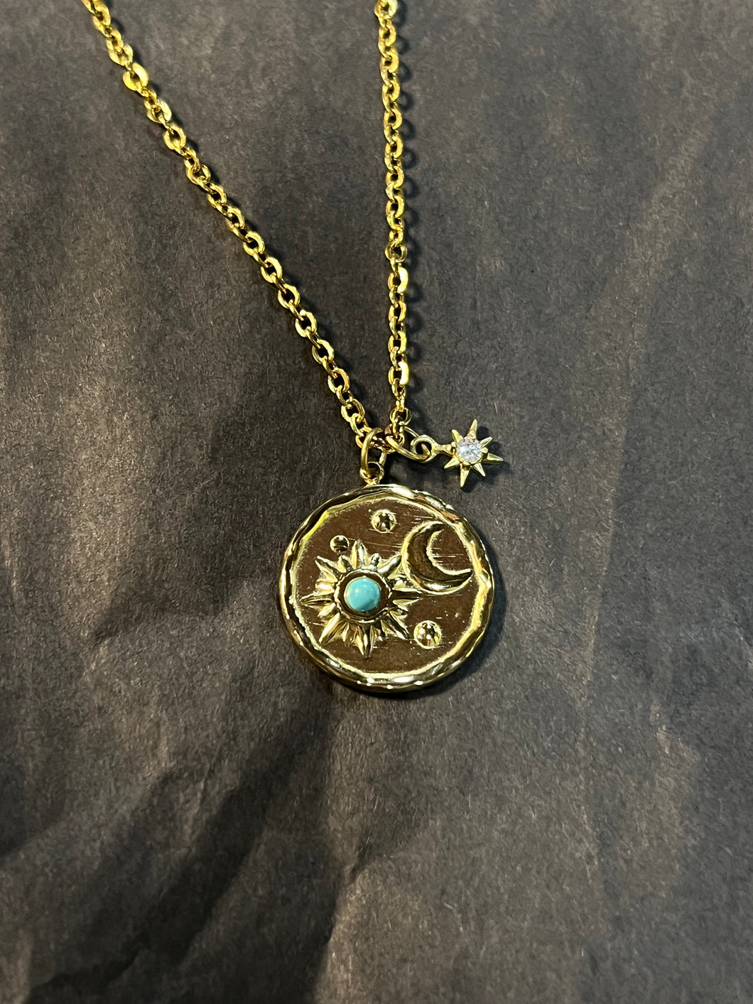 Star and moon necklace