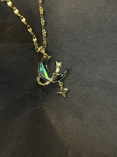 Load image into Gallery viewer, Abalone moon and star necklace
