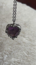 Load and play video in Gallery viewer, Amethyst heart necklace

