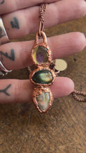 Load and play video in Gallery viewer, Aura lab Mexican opal necklace

