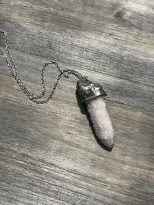 Large spirit quartz necklace