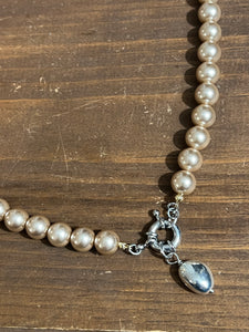 Faux pearl necklace