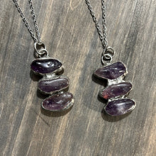 Load image into Gallery viewer, Triple amethyst necklace
