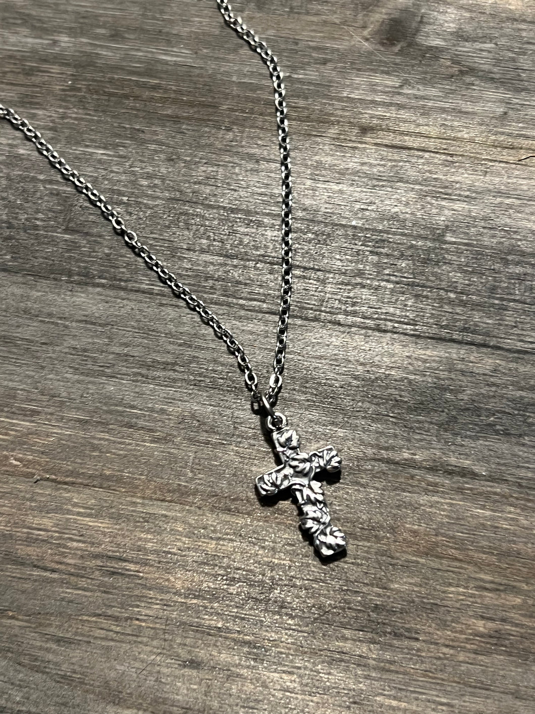 Sterling silver cross necklace