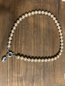 Faux pearl necklace