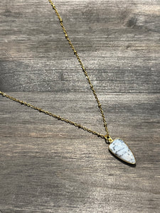 Dendritic point necklace