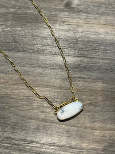 Dendritic oval necklace