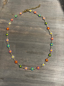 Multicolour Daisy necklace