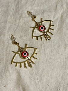 Evil eye earrings