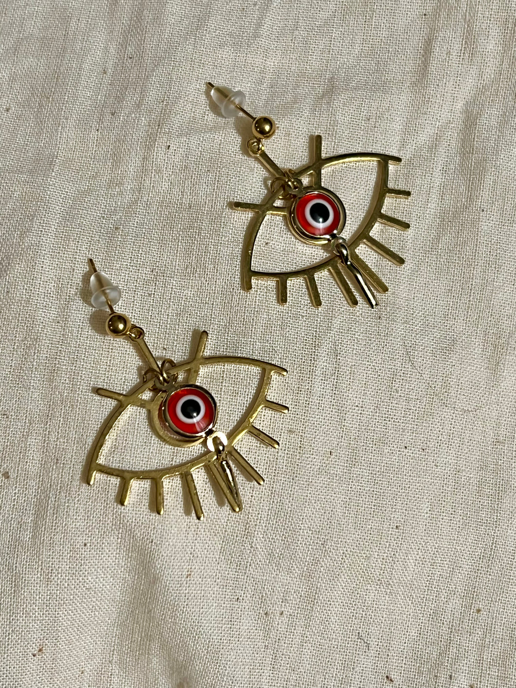 Evil eye earrings
