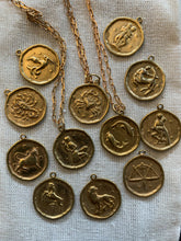 Load image into Gallery viewer, Brass Horoscope necklace

